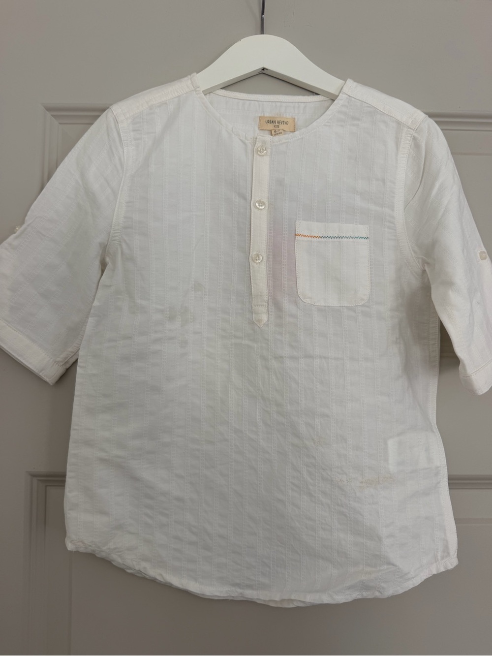 Urban Revivo White Short-Sleeve Tee for kids
